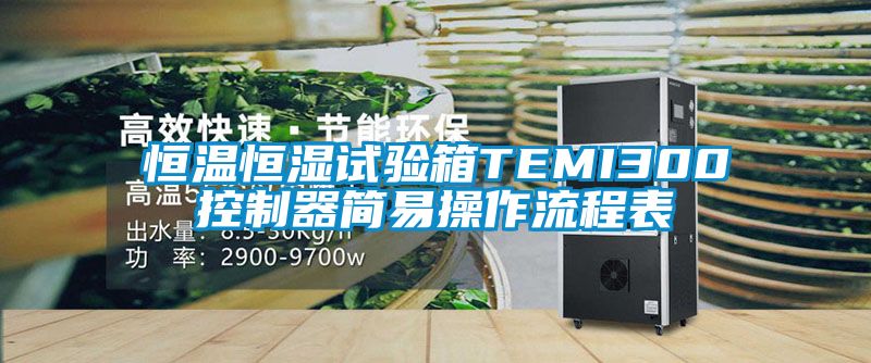 恒溫恒濕試驗箱TEMI300控制器簡易操作流程表