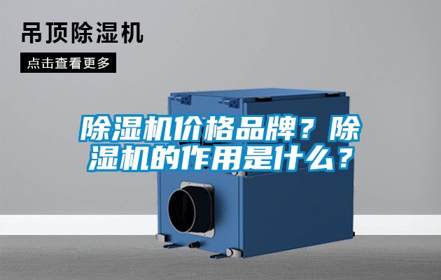 除濕機價格品牌？除濕機的作用是什么？