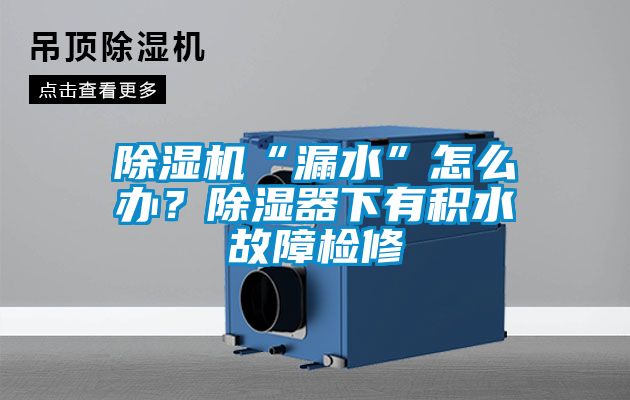 除濕機(jī)“漏水”怎么辦？除濕器下有積水故障檢修