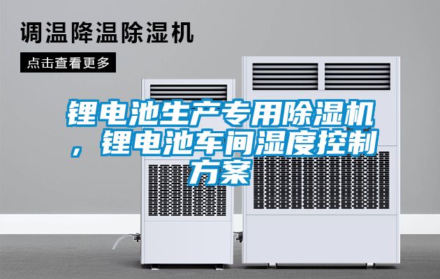 鋰電池生產(chǎn)專用除濕機，鋰電池車間濕度控制方案