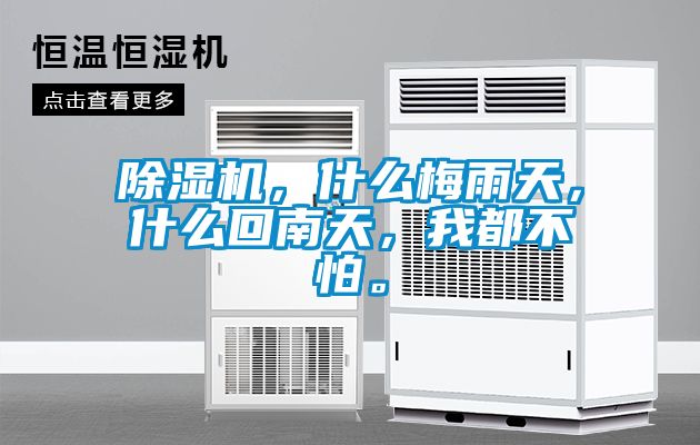 除濕機，什么梅雨天，什么回南天，我都不怕。